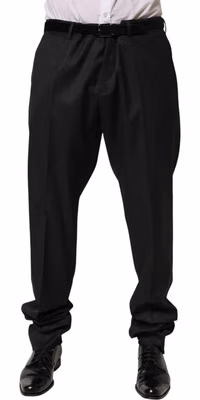 Black Wool Formal Dress Men Trouser Pants