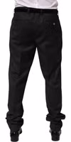 Black Wool Formal Dress Men Trouser Pants 3