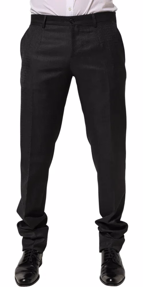 Black Wool Formal Dress Men Trouser Pants
