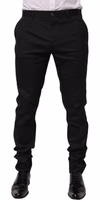 Black Cotton Formal Dress Men Trouser Pants 1