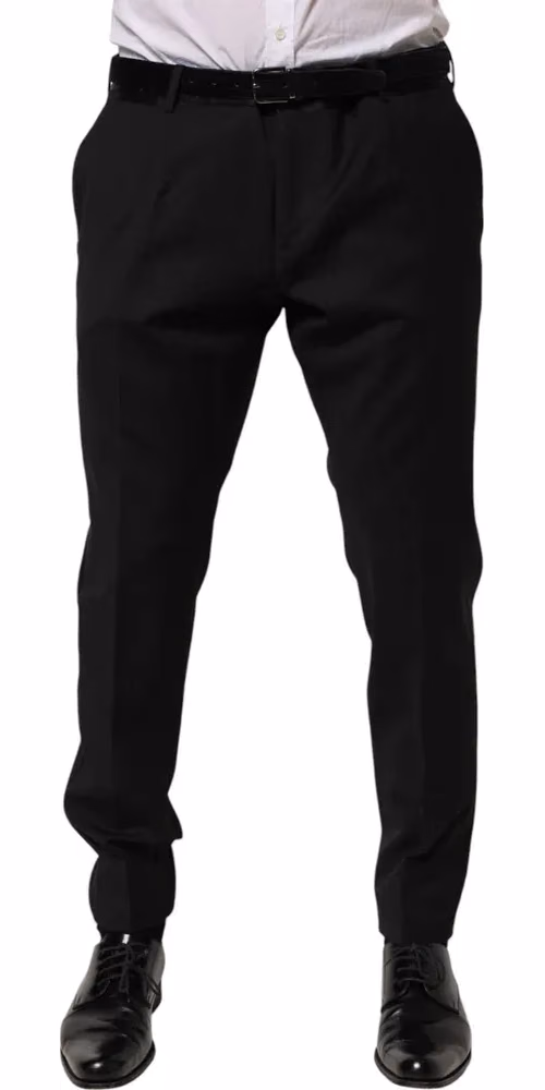 Black Wool Formal Dress Men Trouser Pants