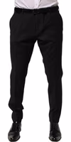 Black Wool Formal Dress Men Trouser Pants 1