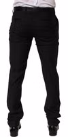 Black Wool Formal Dress Men Trouser Pants 3