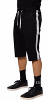Black Cotton Stretch Men Bermuda Shorts 2