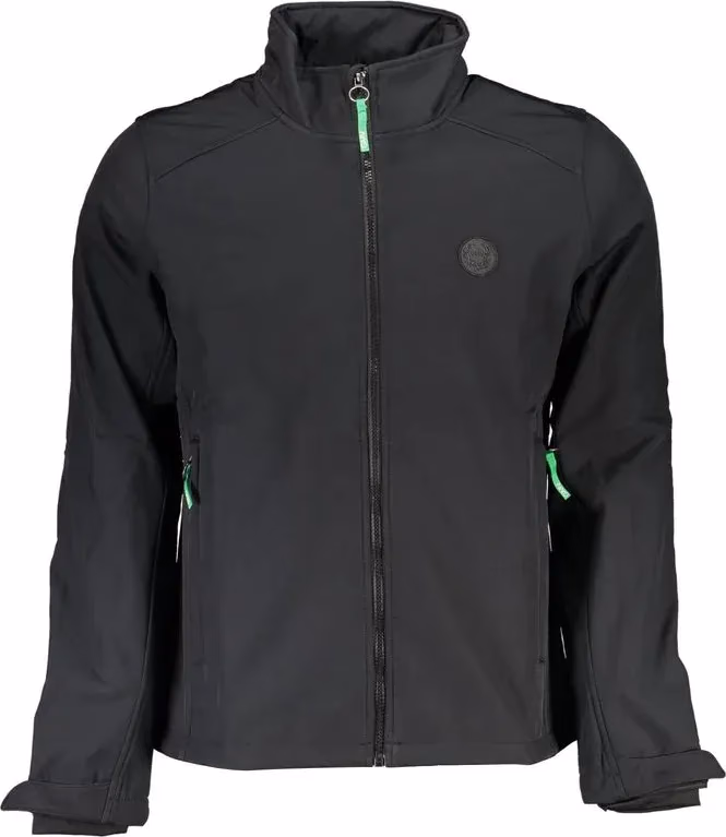 Black Polyester Men's Jacket