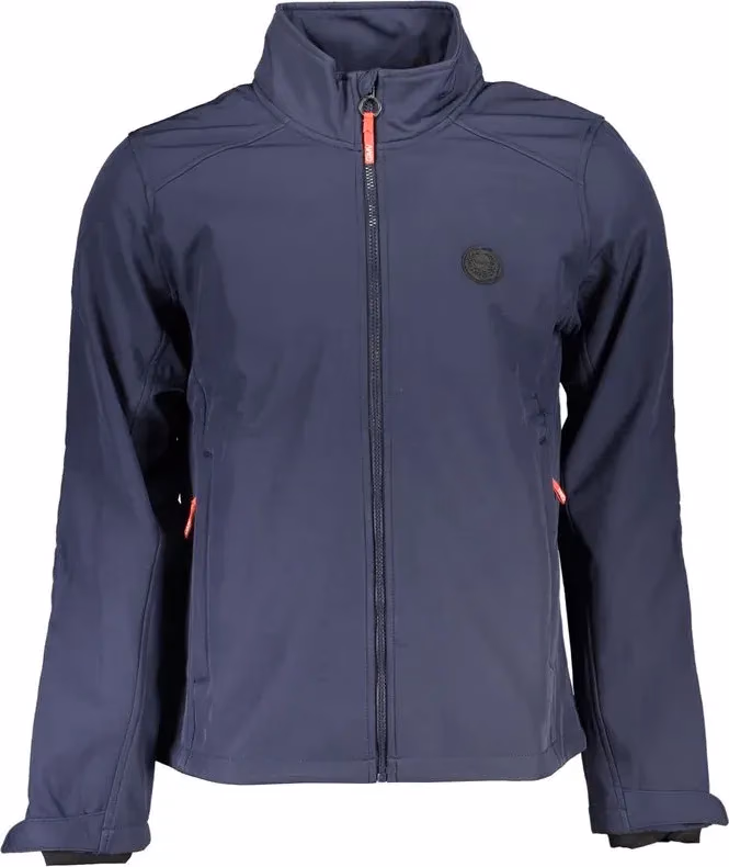 Blu Polyester Men's Jacket
