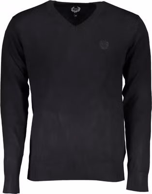Black Viscose Men's Sweater