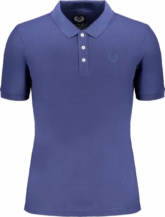 Blue Cotton Men's Polo Shirt