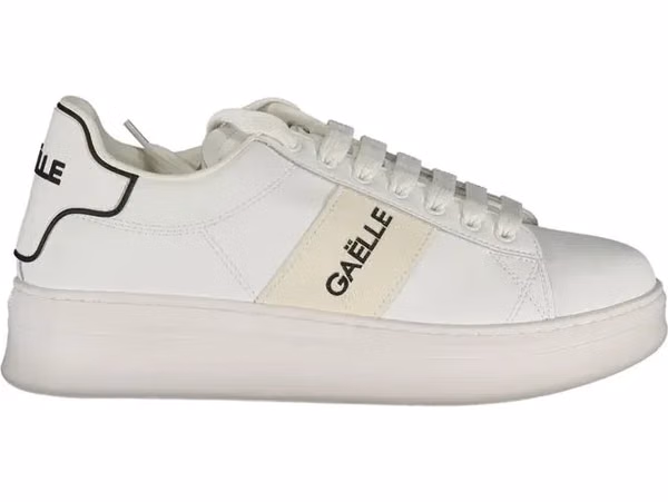 White Polyurethane Men Sneaker