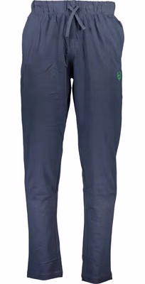Blue Cotton Men's Track Pant