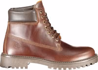 Marrone Pelle Mens Sneaker Boot 1