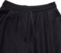 Black Cotton Blend Drawstring Jogger Jogger Pants 4