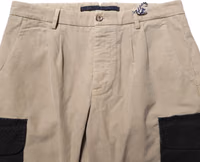 Beige Mid Waist Skinny Men Cargo Chino Trouser Pants 4