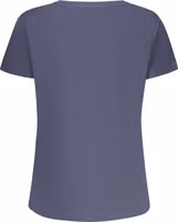 "Blu Cotton Women T-Shirt with Rhinestone Detailing" 2