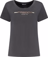 Black Cotton Women T-Shirt 1