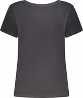 Black Cotton Women T-Shirt 2