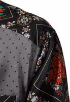 Multicolor Patchwork Long Sleeves Silk Shirt 5