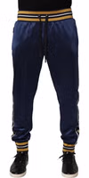 Blue Nylon Jogger Mid Waist Trouser Pants 1