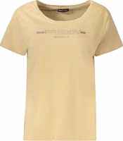 Beige Cotton Women T-Shirt 1