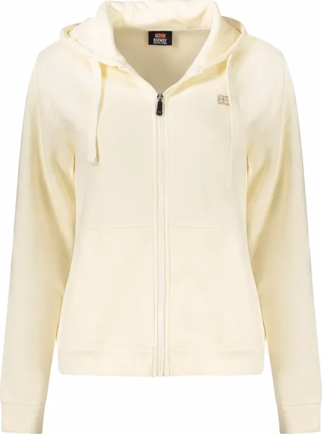 White Cotton Women's Hoodie Sweatshirt