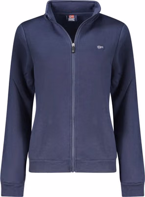 Blue Cotton Women Sweatshirt