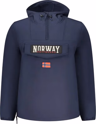 Blue Polyester Men's Jacket