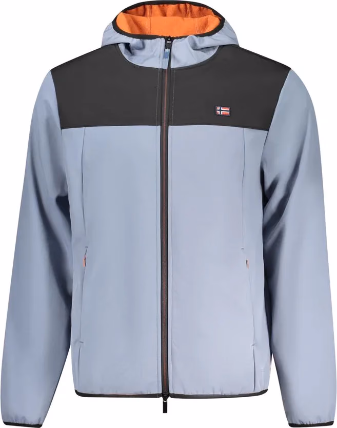 Blue Polyester Men's Jacket