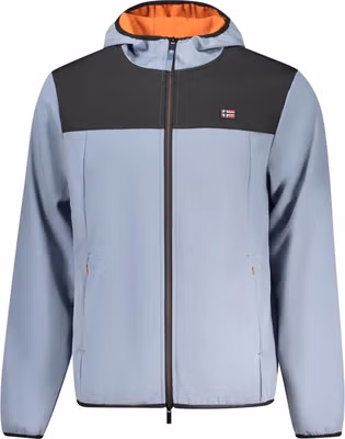Blue Polyester Men's Jacket