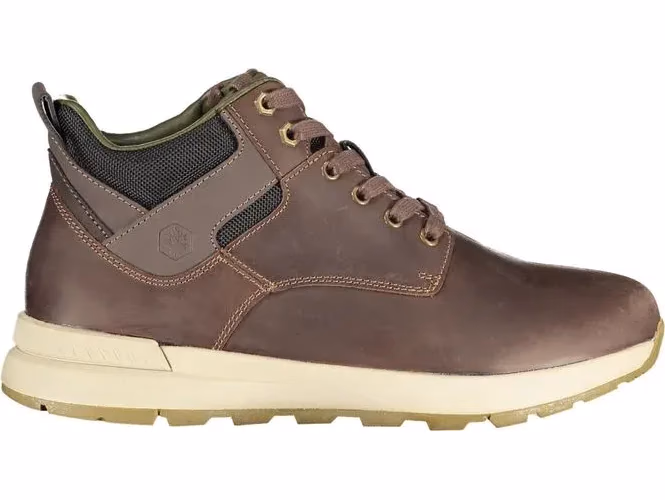 Marrone Leather Men Ankle Boot