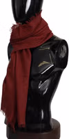 Red DG Crown Cashmere Silk Shawl Fringe Wrap Scarf 2
