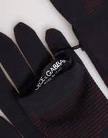 Black DG Logo Cotton Hands Mitten Men Gloves 4