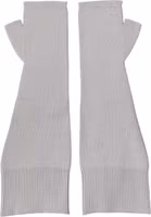 Gray Virgin Wool Knitted Fingerless Men Gloves 3
