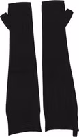 Black Virgin Wool Knitted Fingerless Men Gloves 3