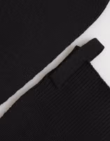 Black Virgin Wool Knitted Fingerless Men Gloves 4