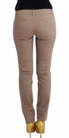 Beige Dress Skinny Slim Straight Chinos Pants 2