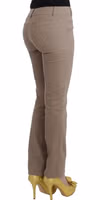Beige Dress Skinny Slim Straight Chinos Pants 3