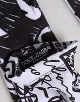 Gloves Black White DG Logo Elbow Length Mitten 1