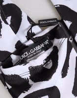 Black White DG Logo Elbow Length Mitten Gloves 1