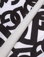 Black White DG Logo Elbow Length Mitten Gloves 3