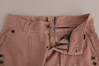 Cotton Pink High Waist Straight Trouser Pants 5
