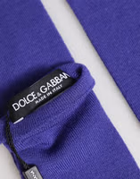 Violet Wool Fingerless Elbow Length Mitten Gloves 1