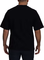 Cotton Black Printed Crewneck Tee T-shirt 2