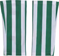 Green White Nylon Fingerless Wrist Length Gloves 2
