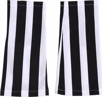 Black White Nylon Fingerless Wrist Length Gloves 3