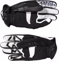 Gloves Black White Crystal Wrist Length Mitten  Gloves 2