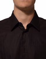 Brown Cotton LongSleeve MARTINI Dress  Shirt 4