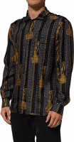 Black Dotted Tassel Silk Button Down Shirt 2
