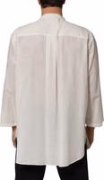White Cotton Floral Print Button Down Shirt 3