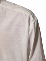 White Cotton Floral Print Button Down Shirt 5