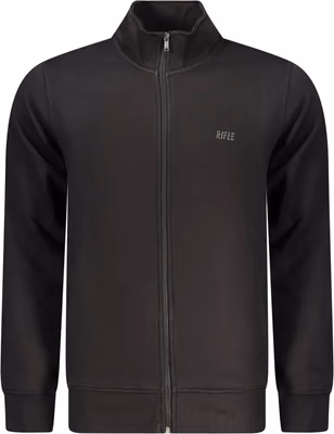 Black Cotton Men Sweatshirt